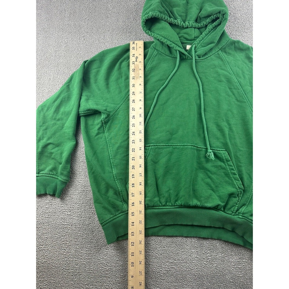Madewell Hoodie Women L Green Terry Relaxed Raglan Sleeve Activewear Skater - Picture 6 of 9